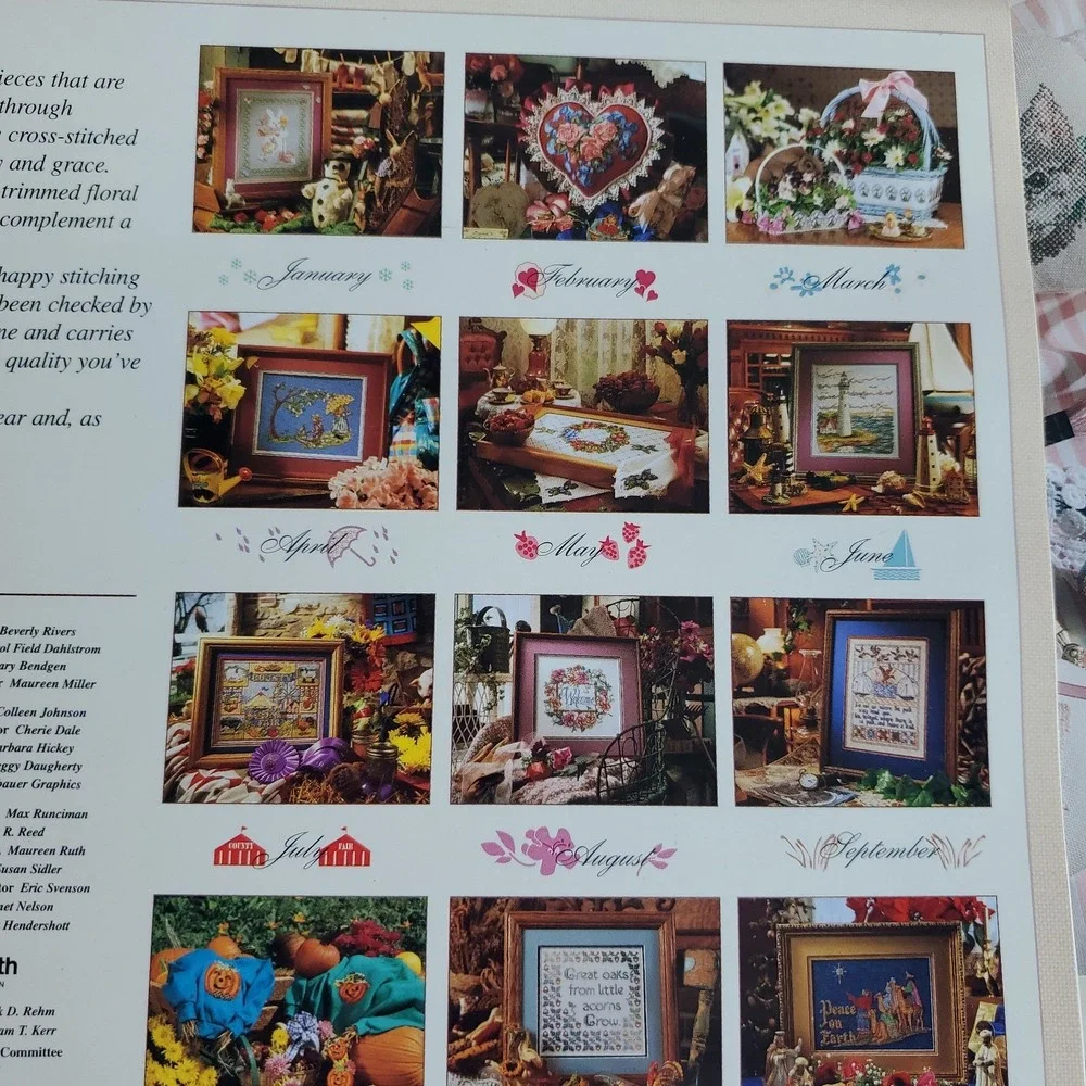 Vanessa Aunt Collection Vintage Calendar 1989 wtih Patterns misc lot of 4